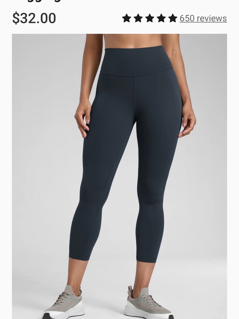 Butterlift® High Rise Workout Legging 23" - True Navy. NWT